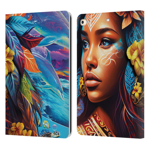 Michael David Ward Psychedelic Art Ocean Spirit Leather Book Wallet Case Cover For Apple iPad 9.7 2017 / iPad 9.7 2018