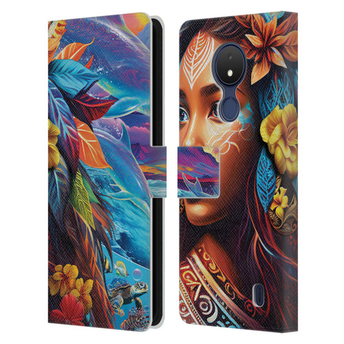 Michael David Ward Psychedelic Art Ocean Spirit Leather Book Wallet Case Cover For Nokia C21