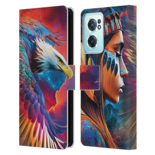 Michael David Ward Psychedelic Art Eagle Leather Book Wallet Case Cover For OnePlus Nord CE 2 5G