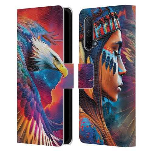 Michael David Ward Psychedelic Art Eagle Leather Book Wallet Case Cover For OnePlus Nord CE 5G