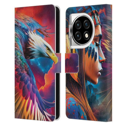 Michael David Ward Psychedelic Art Eagle Leather Book Wallet Case Cover For OPPO OnePlus Ace 3 5G