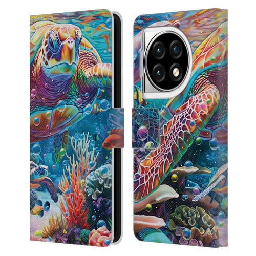 Michael David Ward Psychedelic Art Turtle Magic Leather Book Wallet Case Cover For OPPO OnePlus Ace 3 5G