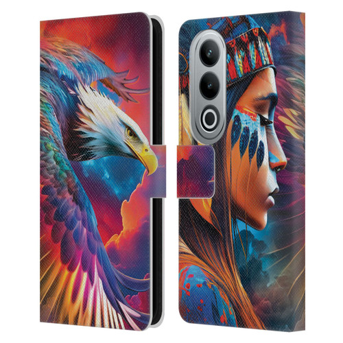 Michael David Ward Psychedelic Art Eagle Leather Book Wallet Case Cover For OPPO OnePlus Ace 3V 5G