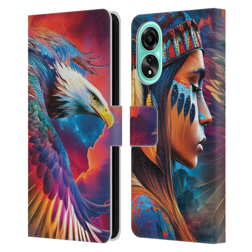Michael David Ward Psychedelic Art Eagle Leather Book Wallet Case Cover For OPPO A78 4G