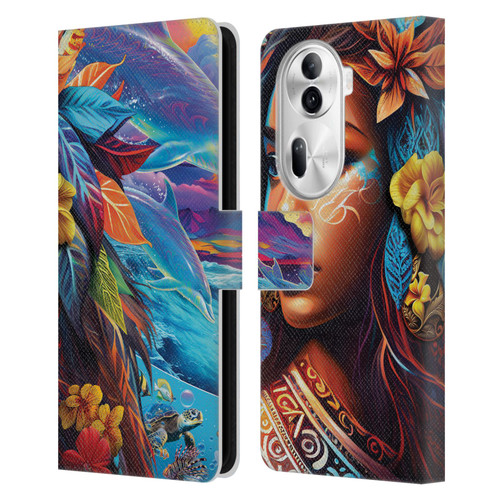 Michael David Ward Psychedelic Art Ocean Spirit Leather Book Wallet Case Cover For OPPO Reno11