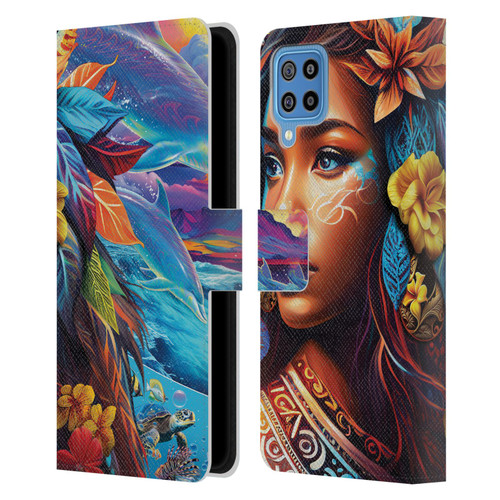 Michael David Ward Psychedelic Art Ocean Spirit Leather Book Wallet Case Cover For Samsung Galaxy F22 (2021)