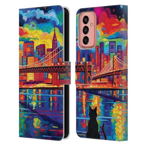 Michael David Ward Psychedelic Art Midnight In San Francisco Leather Book Wallet Case Cover For Samsung Galaxy M13 (2022)