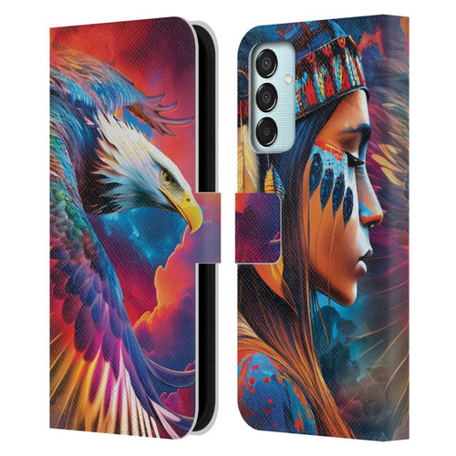 Michael David Ward Psychedelic Art Eagle Leather Book Wallet Case Cover For Samsung Galaxy M15/F15 5G