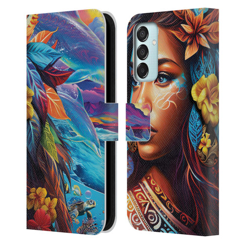Michael David Ward Psychedelic Art Ocean Spirit Leather Book Wallet Case Cover For Samsung Galaxy M15/F15 5G