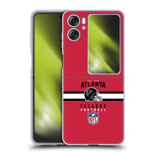 NFL Atlanta Falcons Graphics Helmet Typography Soft Gel Case for OPPO Find N2 Flip