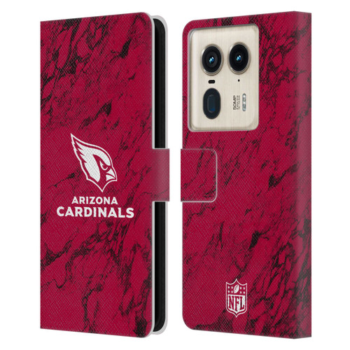 NFL Arizona Cardinals Graphics Coloured Marble Leather Book Wallet Case Cover For Motorola Edge 50 Ultra/X50 Ultra