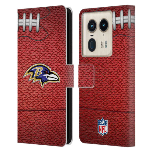 NFL Baltimore Ravens Graphics Football Leather Book Wallet Case Cover For Motorola Edge 50 Ultra/X50 Ultra