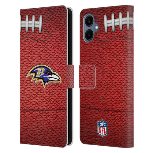 NFL Baltimore Ravens Graphics Football Leather Book Wallet Case Cover For Samsung Galaxy A06 4G