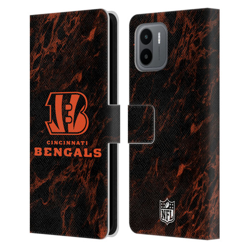 NFL Cincinnati Bengals Graphics Coloured Marble Leather Book Wallet Case Cover For Xiaomi Redmi A2