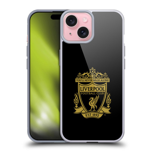 Liverpool Football Club Crest 1 Black 3 Soft Gel Case for Apple iPhone 15