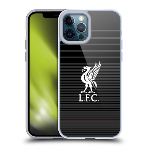 Liverpool Football Club Liver Bird White On Black Kit Soft Gel Case for Apple iPhone 12 Pro Max & MagSafe