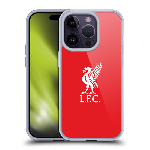 Liverpool Football Club Liver Bird White Logo In Red Soft Gel Case for Apple iPhone 14 Pro