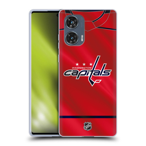 NHL Washington Capitals Jersey Soft Gel Case for Motorola Edge 50 Fusion
