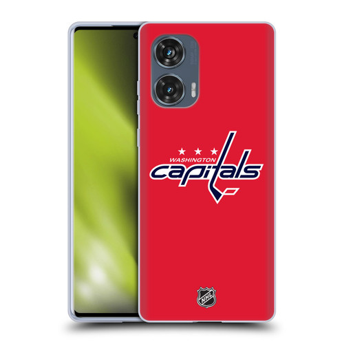 NHL Washington Capitals Plain Soft Gel Case for Motorola Edge 50 Fusion