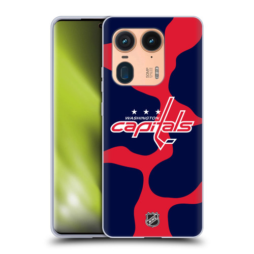 NHL Washington Capitals Cow Pattern Soft Gel Case for Motorola Edge 50 Ultra/X50 Ultra