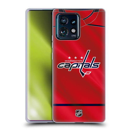 NHL Washington Capitals Jersey Soft Gel Case for Motorola Edge Plus 2023