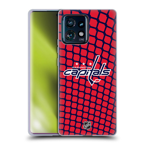 NHL Washington Capitals Net Pattern Soft Gel Case for Motorola Edge Plus 2023