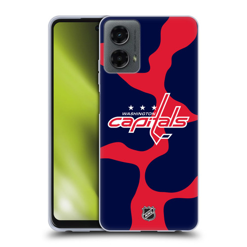 NHL Washington Capitals Cow Pattern Soft Gel Case for Motorola Moto G (2024)