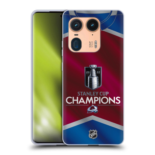 NHL 2022 Stanley Cup Champions Colorado Avalanche Jersey Soft Gel Case for Motorola Edge 50 Ultra/X50 Ultra