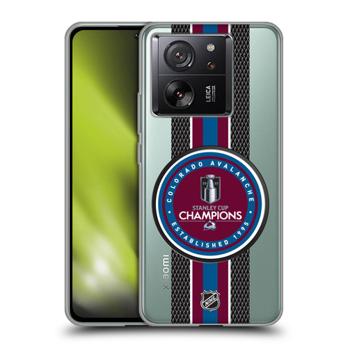 NHL 2022 Stanley Cup Champions Colorado Avalanche Puck Pattern Soft Gel Case for Xiaomi 13T 5G / 13T Pro 5G