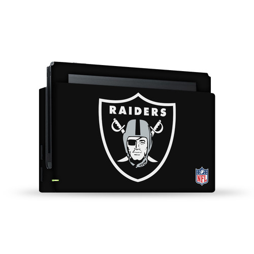 NFL Las Vegas Raiders Plain Vinyl Sticker Skin Decal Cover for Nintendo Switch Console & Dock