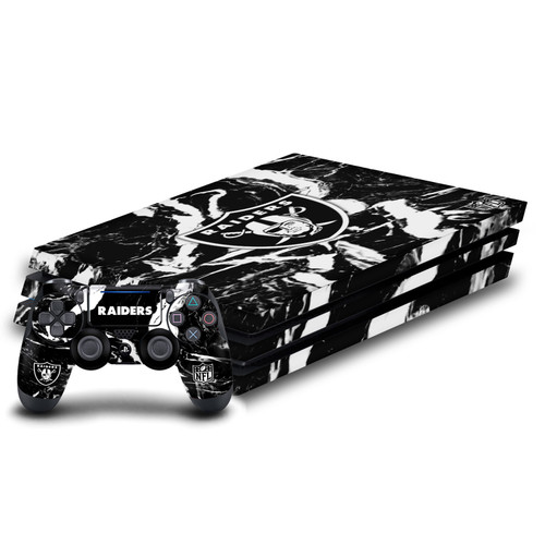NFL Las Vegas Raiders Marble Vinyl Sticker Skin Decal Cover for Sony PS4 Pro Bundle