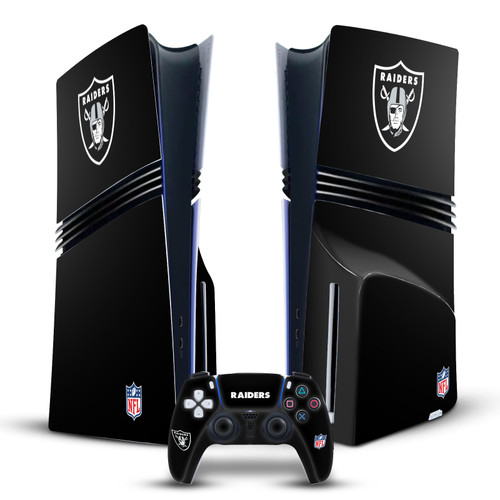 NFL Las Vegas Raiders Plain Vinyl Sticker Skin Decal Cover for Sony PS5 Pro Disc Edition Bundle