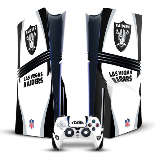 NFL Las Vegas Raiders Side Details Vinyl Sticker Skin Decal Cover for Sony PS5 Pro Disc Edition Bundle