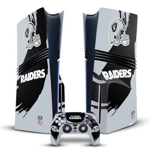 NFL Las Vegas Raiders Sweep Stroke Vinyl Sticker Skin Decal Cover for Sony PS5 Pro Disc Edition Bundle