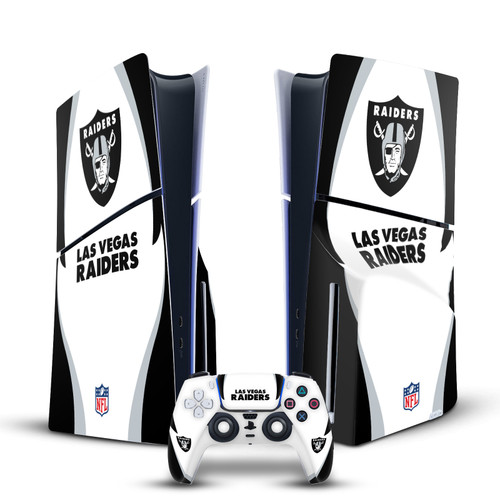 NFL Las Vegas Raiders Side Details Vinyl Sticker Skin Decal Cover for Sony PS5 Slim Disc Edition Bundle