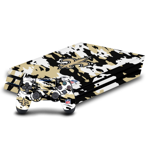 NFL New Orleans Saints Camou Vinyl Sticker Skin Decal Cover for Sony PS4 Pro Bundle