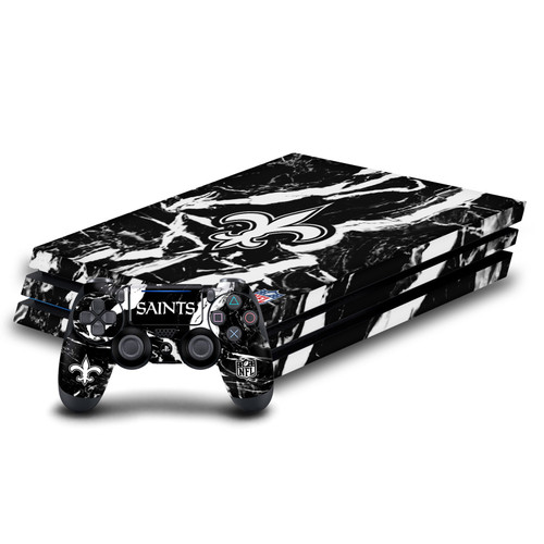 NFL New Orleans Saints Marble Vinyl Sticker Skin Decal Cover for Sony PS4 Pro Bundle