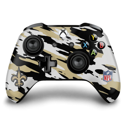 NFL New Orleans Saints Camou Vinyl Sticker Skin Decal Cover for Microsoft Xbox One S / X Controller