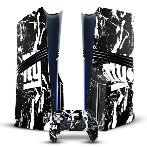 NFL New York Giants Marble Vinyl Sticker Skin Decal Cover for Sony PS5 Pro Disc Edition Bundle