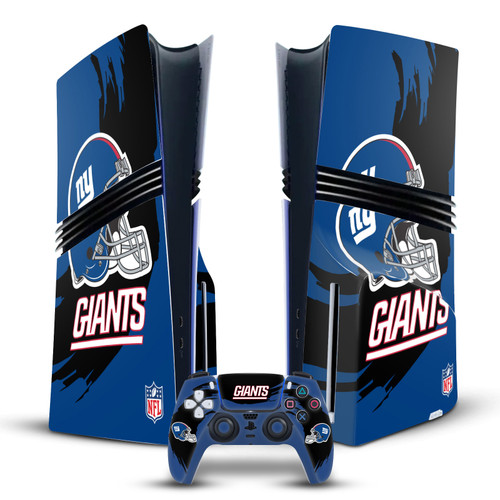 NFL New York Giants Sweep Stroke Vinyl Sticker Skin Decal Cover for Sony PS5 Pro Disc Edition Bundle