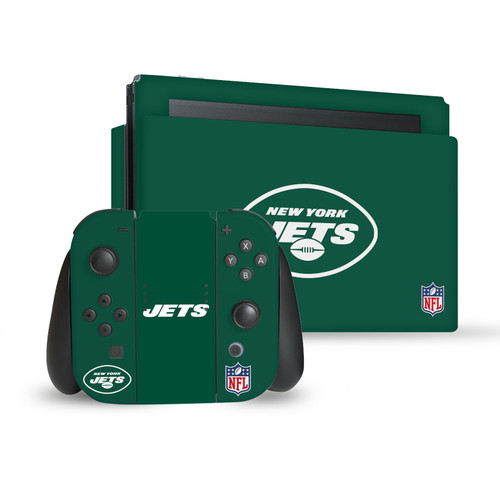 NFL New York Jets Plain Vinyl Sticker Skin Decal Cover for Nintendo Switch Bundle