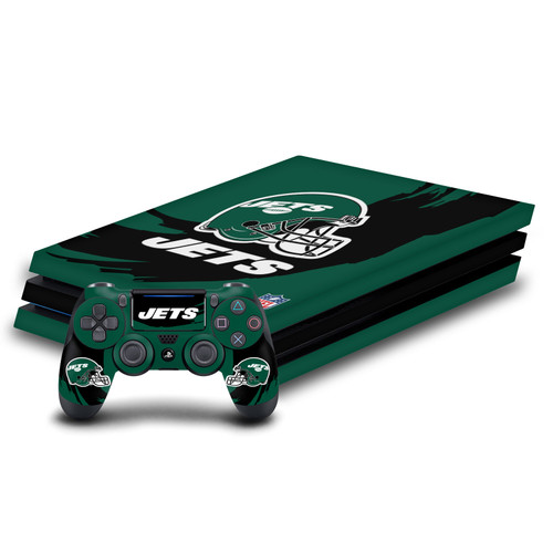 NFL New York Jets Sweep Stroke Vinyl Sticker Skin Decal Cover for Sony PS4 Pro Bundle