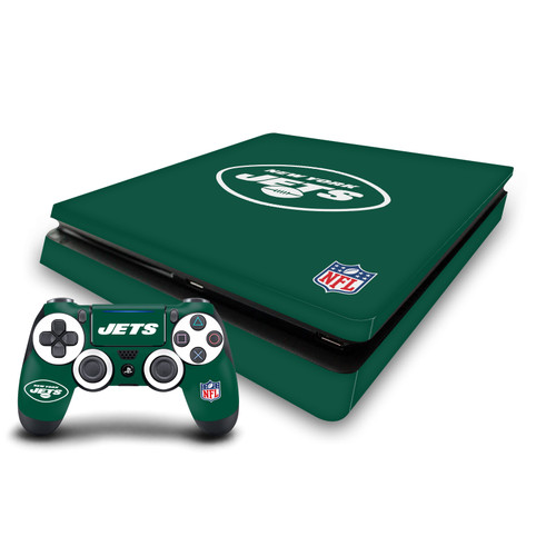 NFL New York Jets Plain Vinyl Sticker Skin Decal Cover for Sony PS4 Slim Console & Controller