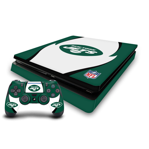 NFL New York Jets Side Details Vinyl Sticker Skin Decal Cover for Sony PS4 Slim Console & Controller