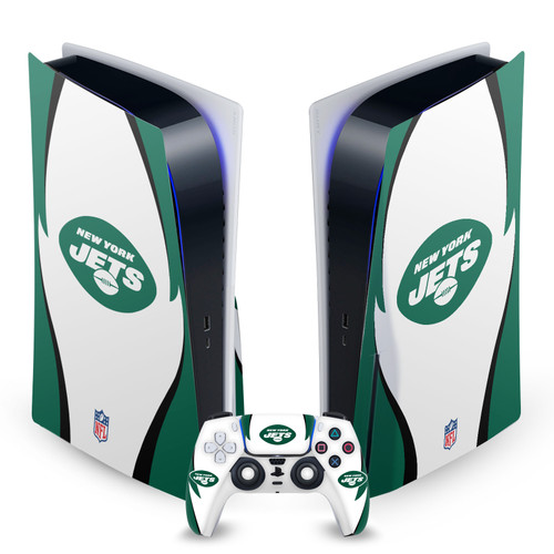 NFL New York Jets Side Details Vinyl Sticker Skin Decal Cover for Sony PS5 Disc Edition Bundle