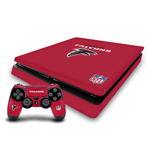 NFL Atlanta Falcons Plain Vinyl Sticker Skin Decal Cover for Sony PS4 Slim Console & Controller