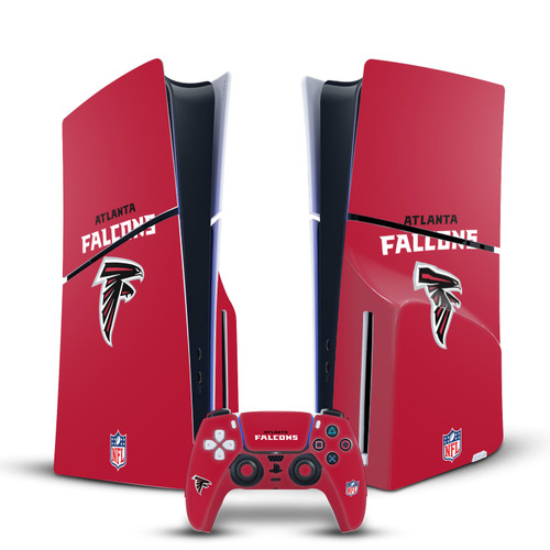 NFL Atlanta Falcons Plain Vinyl Sticker Skin Decal Cover for Sony PS5 Slim Disc Edition Bundle