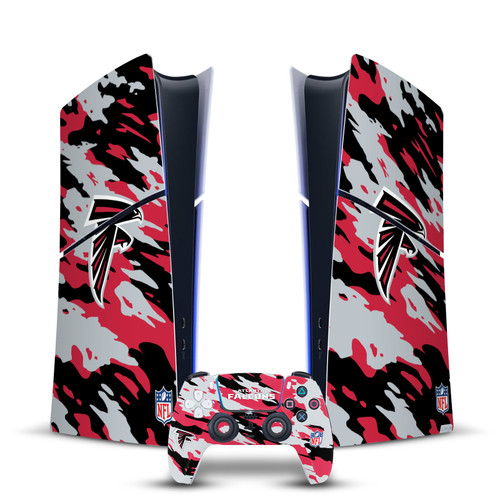 NFL Atlanta Falcons Camou Vinyl Sticker Skin Decal Cover for Sony PS5 Slim Digital Edition Bundle