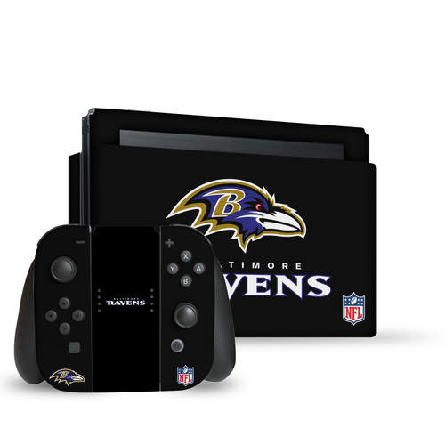 NFL Baltimore Ravens Plain Vinyl Sticker Skin Decal Cover for Nintendo Switch Bundle