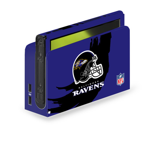 NFL Baltimore Ravens Sweep Stroke Vinyl Sticker Skin Decal Cover for Nintendo Switch OLED Bundle
